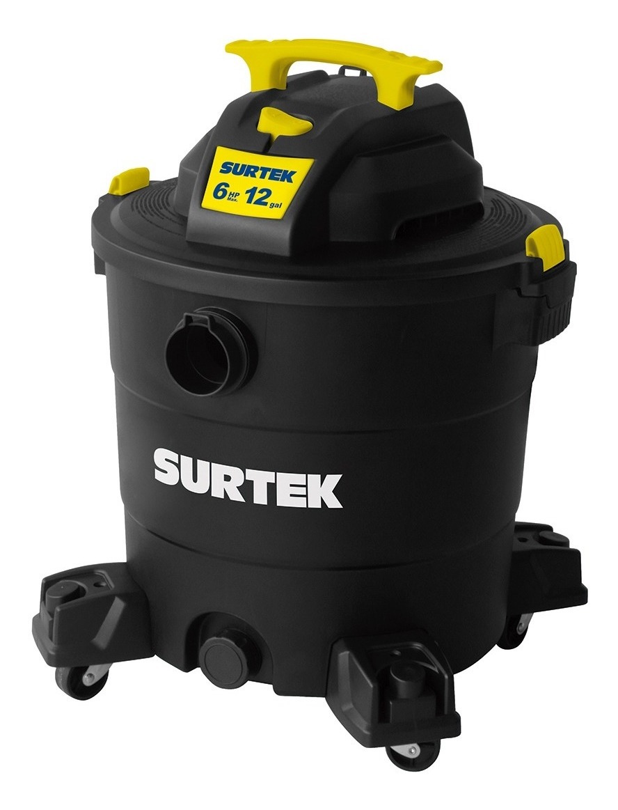 Surtek As612a Aspiradora De Plástico 12 Gal 6hp Seco/mojado