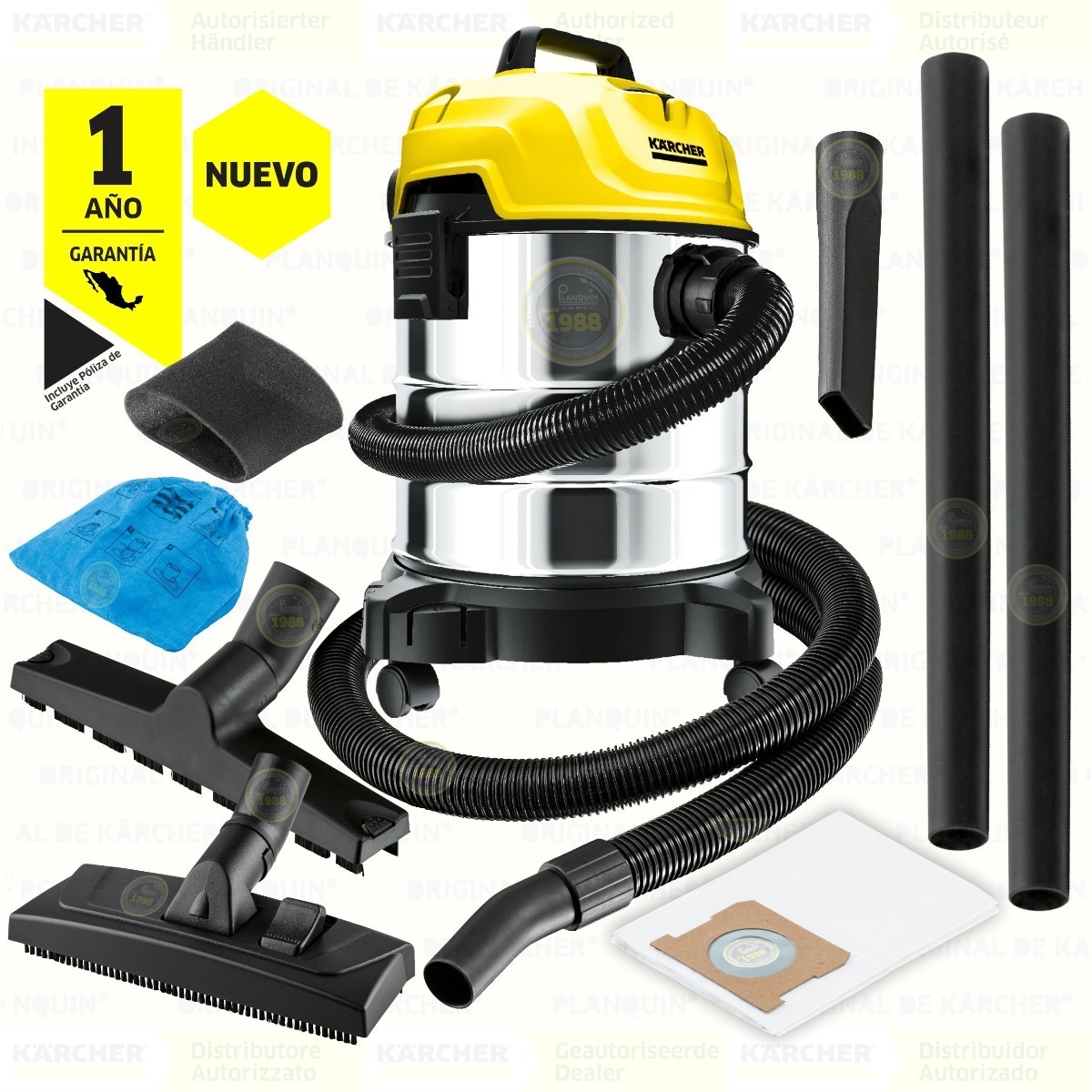 Wd 1s Classic Inox Aspiradora Original Karcher  Seco- Húmedo