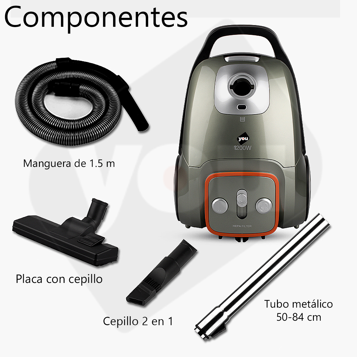 Foto 4 pulgar | Aspiradora Profesional You Bolsa Lavable 3l 1200w