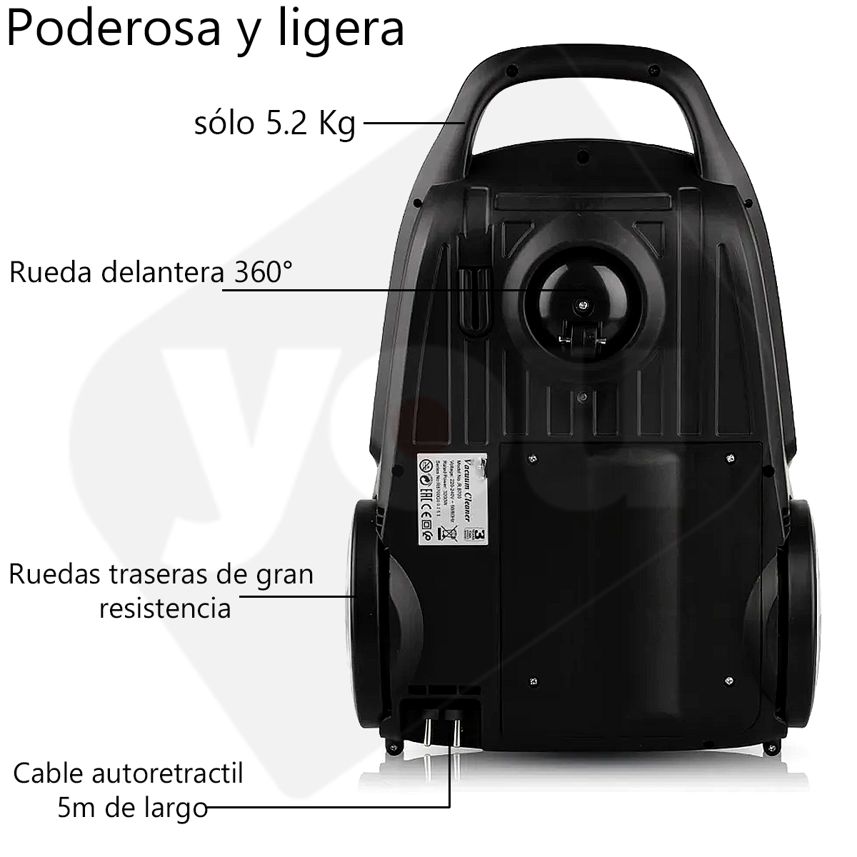 Foto 6 pulgar | Aspiradora Profesional You Bolsa Lavable 3l 1200w