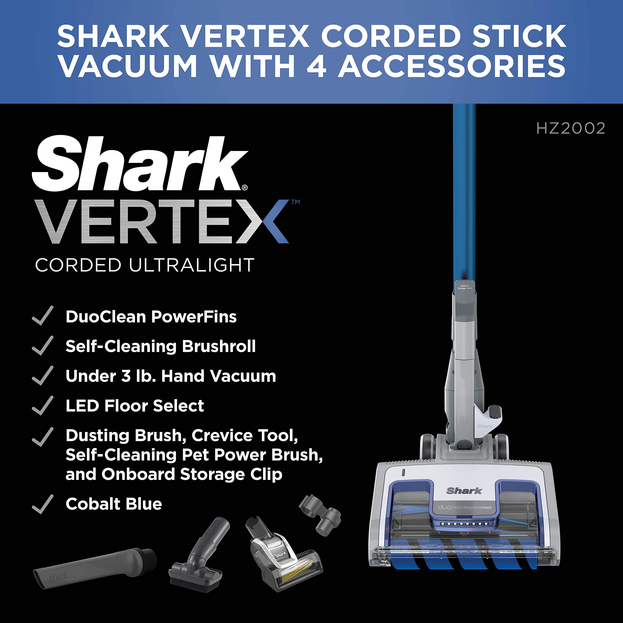 Foto 2 | Aspiradora Shark Hz2002 Vertex Ultraligera Con Cable - Venta Internacional.