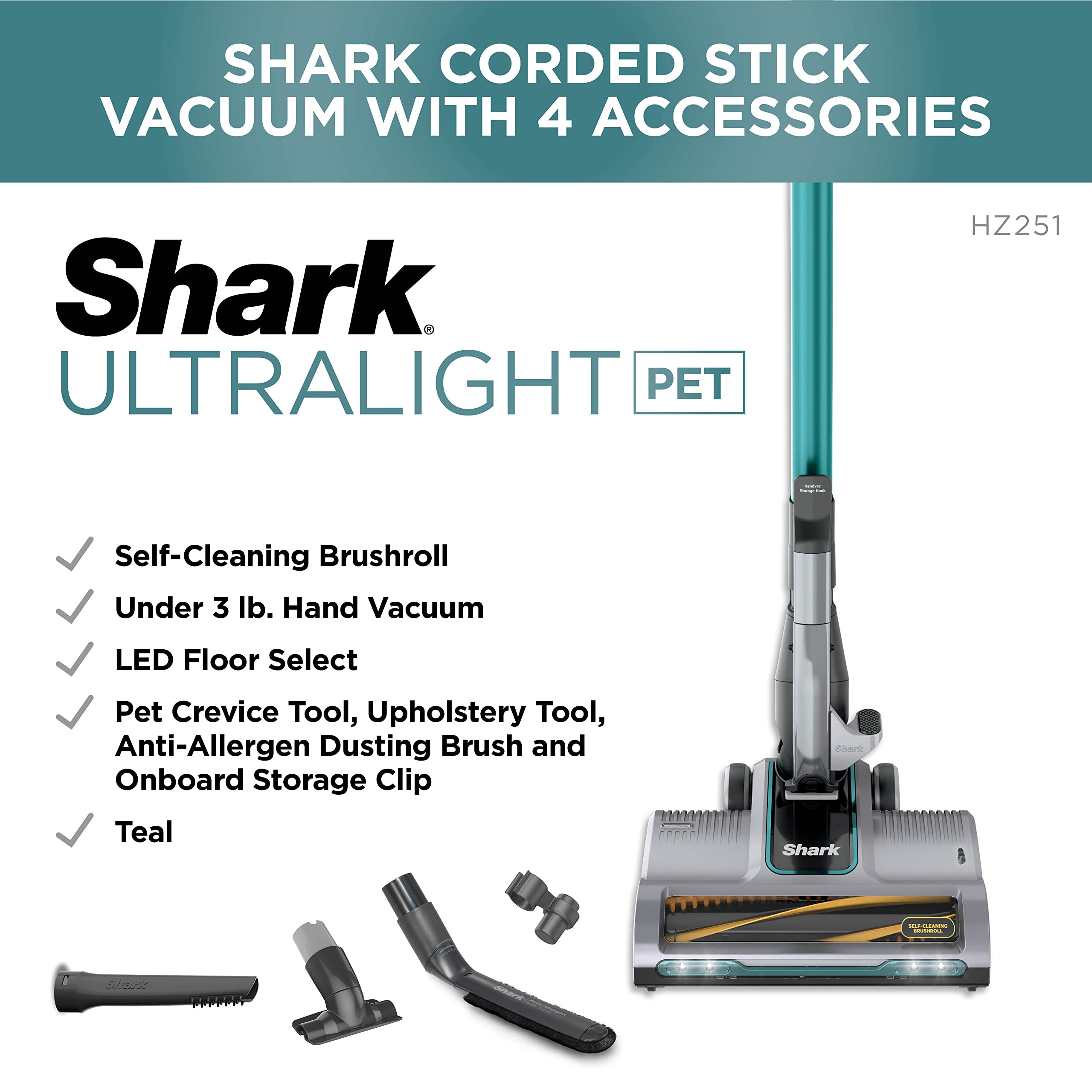 Foto 7 | Aspiradora Stick Shark Hz251 Ultraligera Con Cable Y Autolimpiante - Venta Internacional.