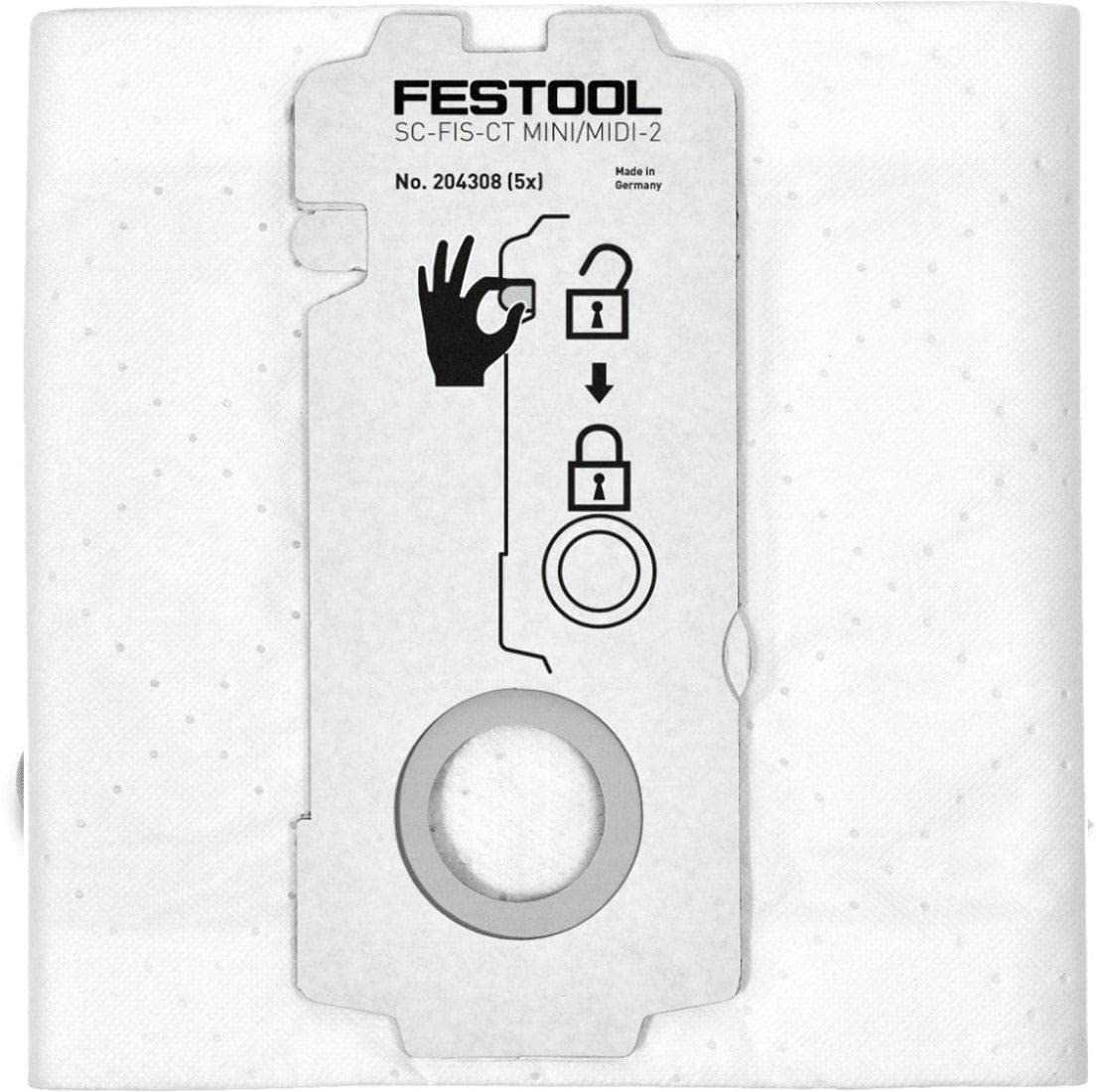 Foto 1 | Bolsas De Filtro Festool 204308 Ct Mini/midi -2/5 Para Ct Mini/midi - Venta Internacional.