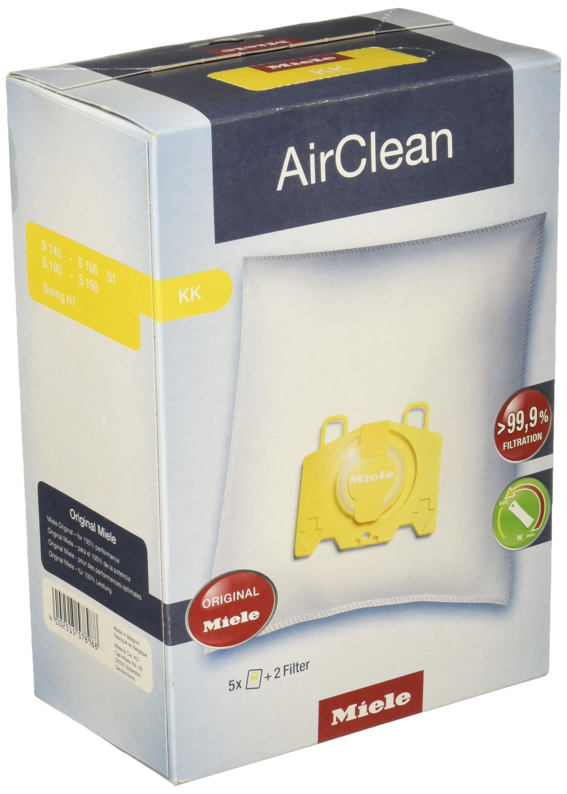 Foto 2 pulgar | Bolsas De Aspiradora Miele Airclean 3d Kk Para Swing H1, S1 - Venta Internacional.
