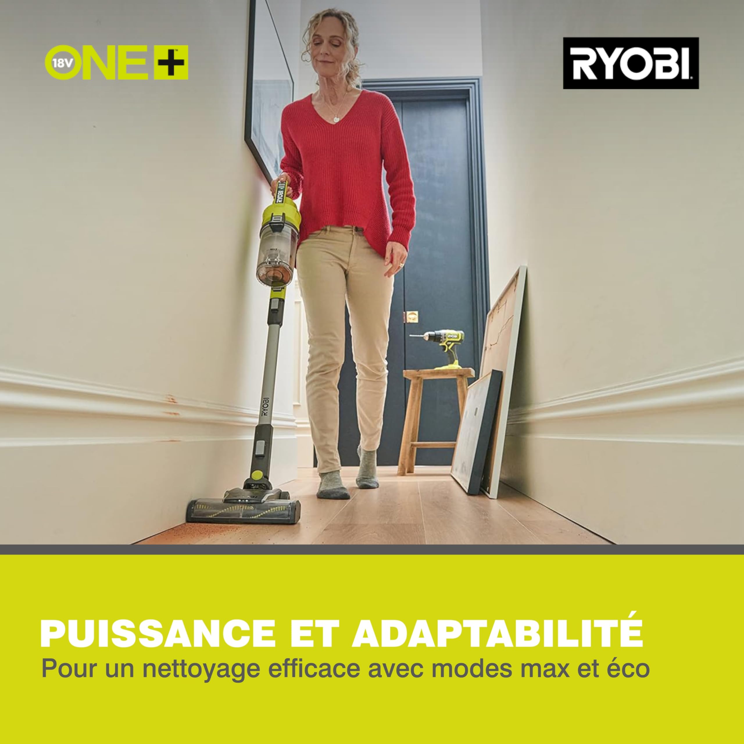 Foto 4 pulgar | Aspirador De Suelo Inalámbrico Ryobi 18v One+ Rsv18-0 Verde - Venta Internacional.