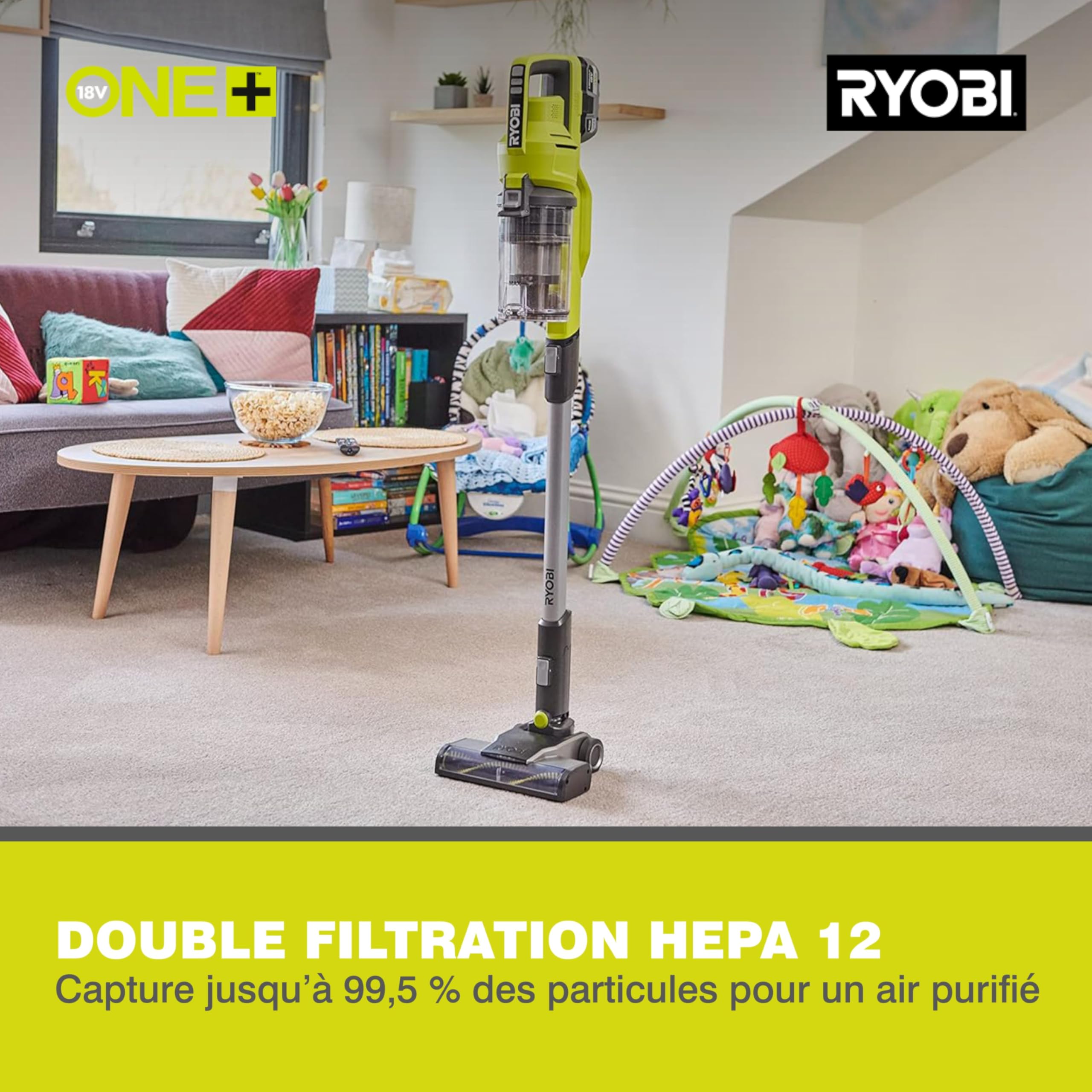 Foto 6 pulgar | Aspirador De Suelo Inalámbrico Ryobi 18v One+ Rsv18-0 Verde - Venta Internacional.