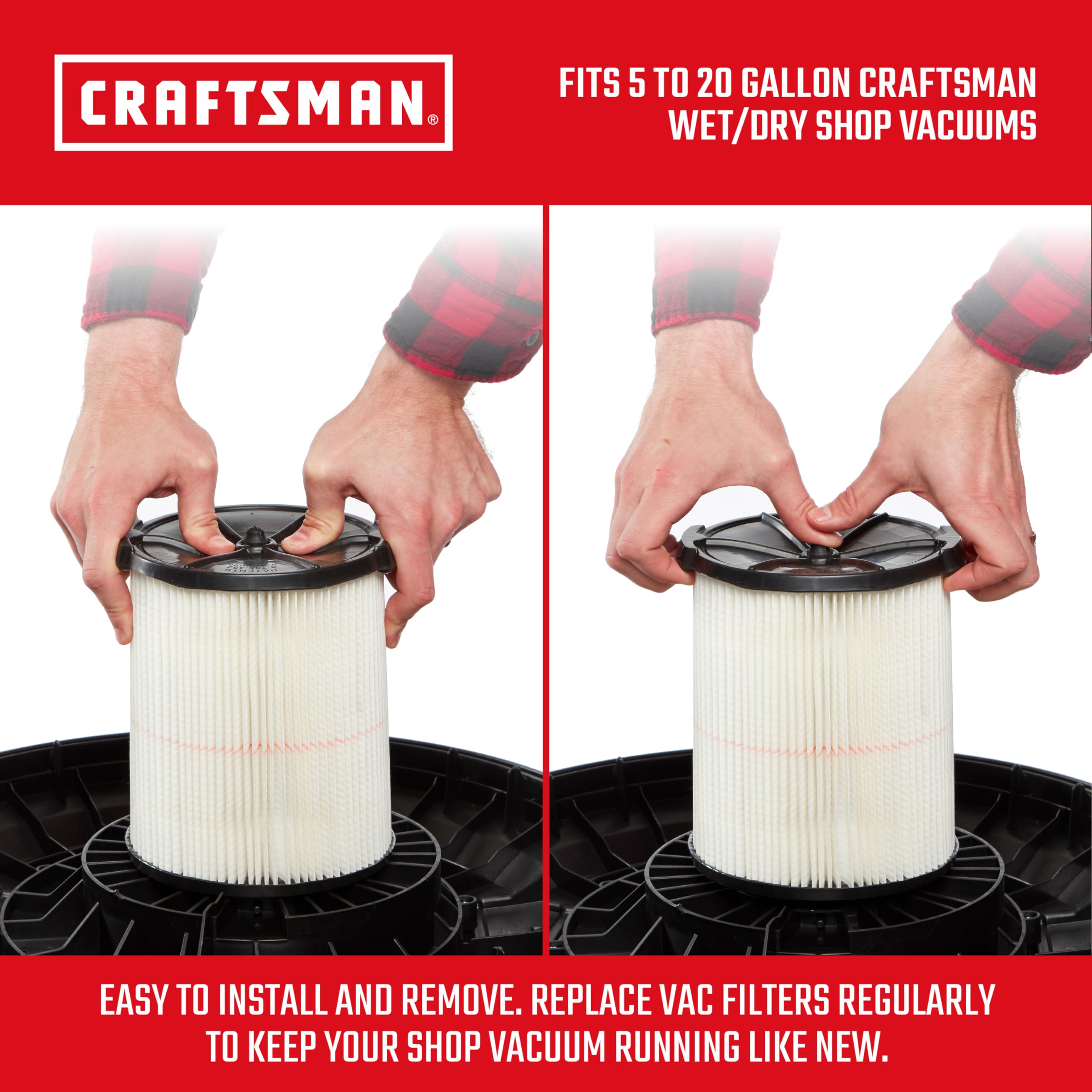 Foto 4 pulgar | Filtro De Vacío Craftsman Cmxzvbe38755 Para 18.9 L A 75.7 L, Paquete De 2 - Venta Internacional.