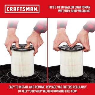 Foto 3 | Filtro De Vacío Craftsman Cmxzvbe38755 Para 18.9 L A 75.7 L, Paquete De 2 - Venta Internacional.