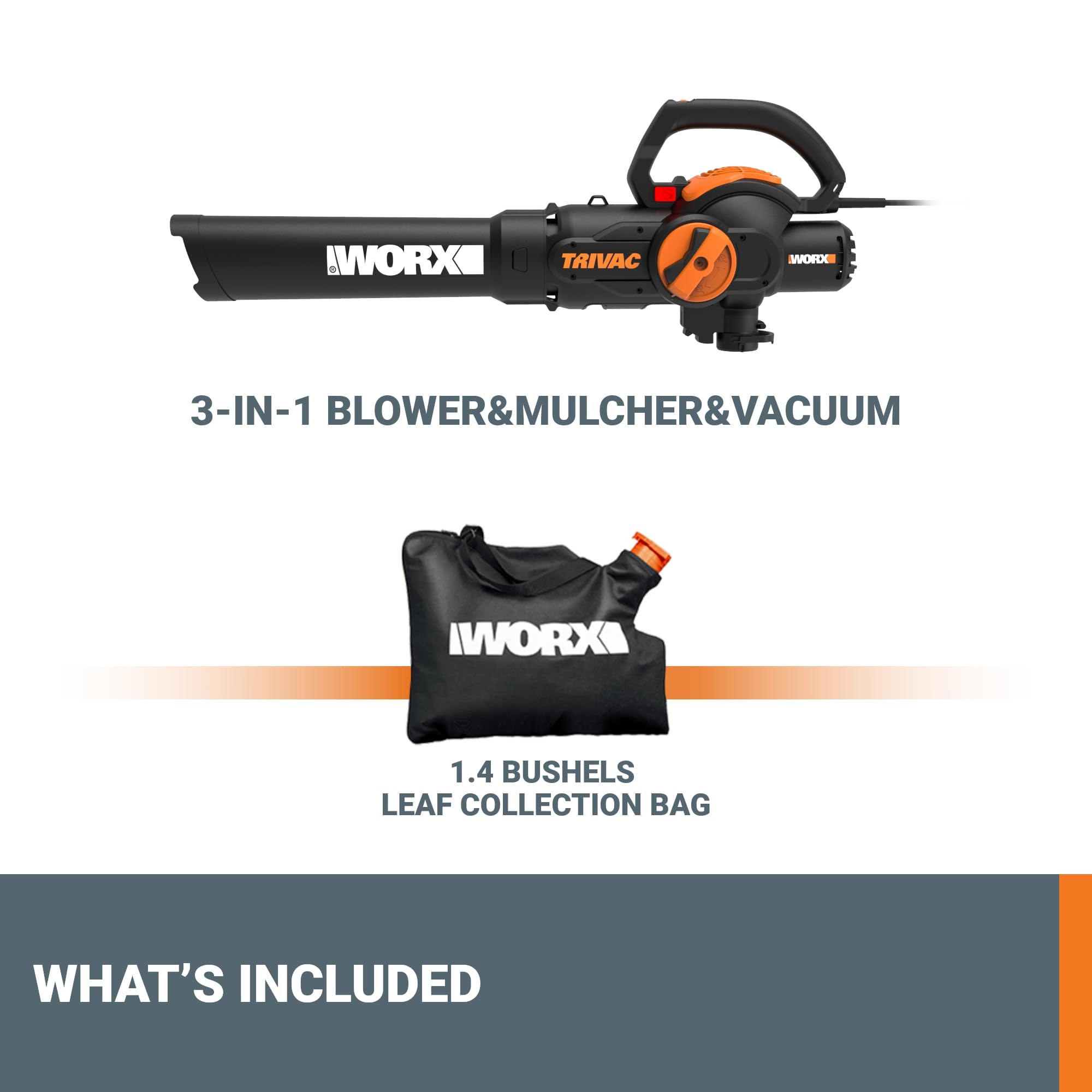Foto 8 pulgar | Sopladora de Hojas Desbrozadora Aspiradora De Jardín Worx Trivac Wg512 12a - Venta Internacional