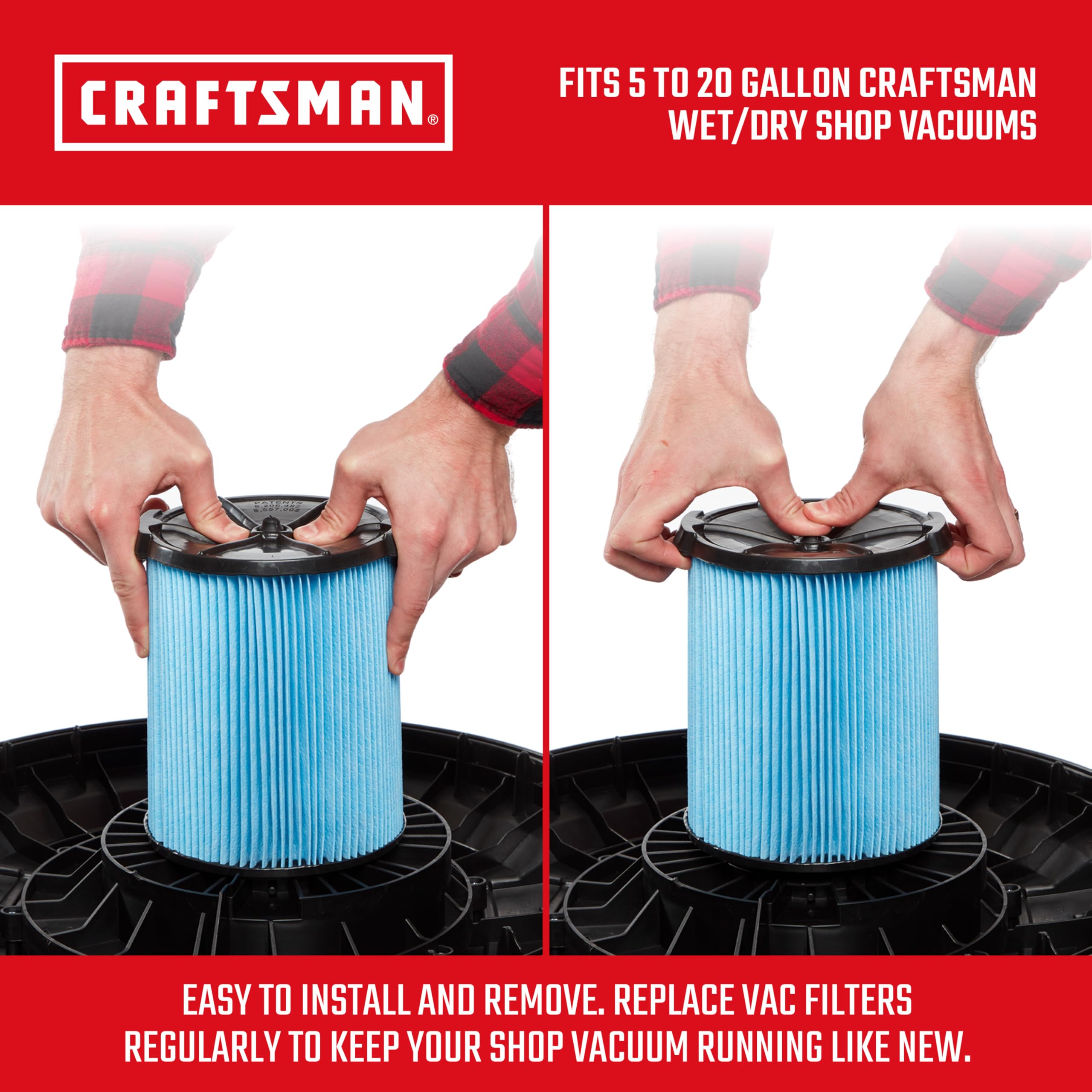 Foto 4 pulgar | Filtro De Vacío Craftsman Cmxzvbe38776 Para Aspiradoras De 18,9 A 75,7 Litros, Paquete De 2 - Venta Internacional.