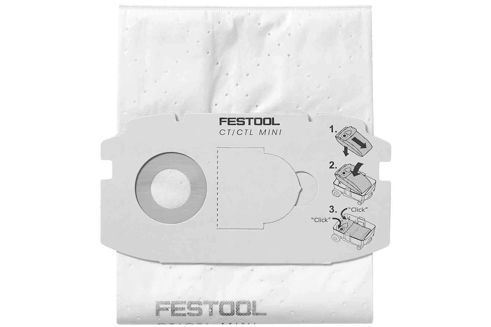 Foto 2 pulgar | Bolsa De Filtro Festool 498410 Self Clean Para Ct Mini, Paquete De 5 - Venta Internacional.