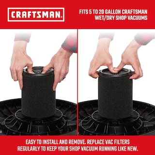 Foto 3 | Filtro De Aplicación Húmeda Craftsman Shop Vac De 5 A 20 Galones, Paquete De 2 - Venta Internacional.