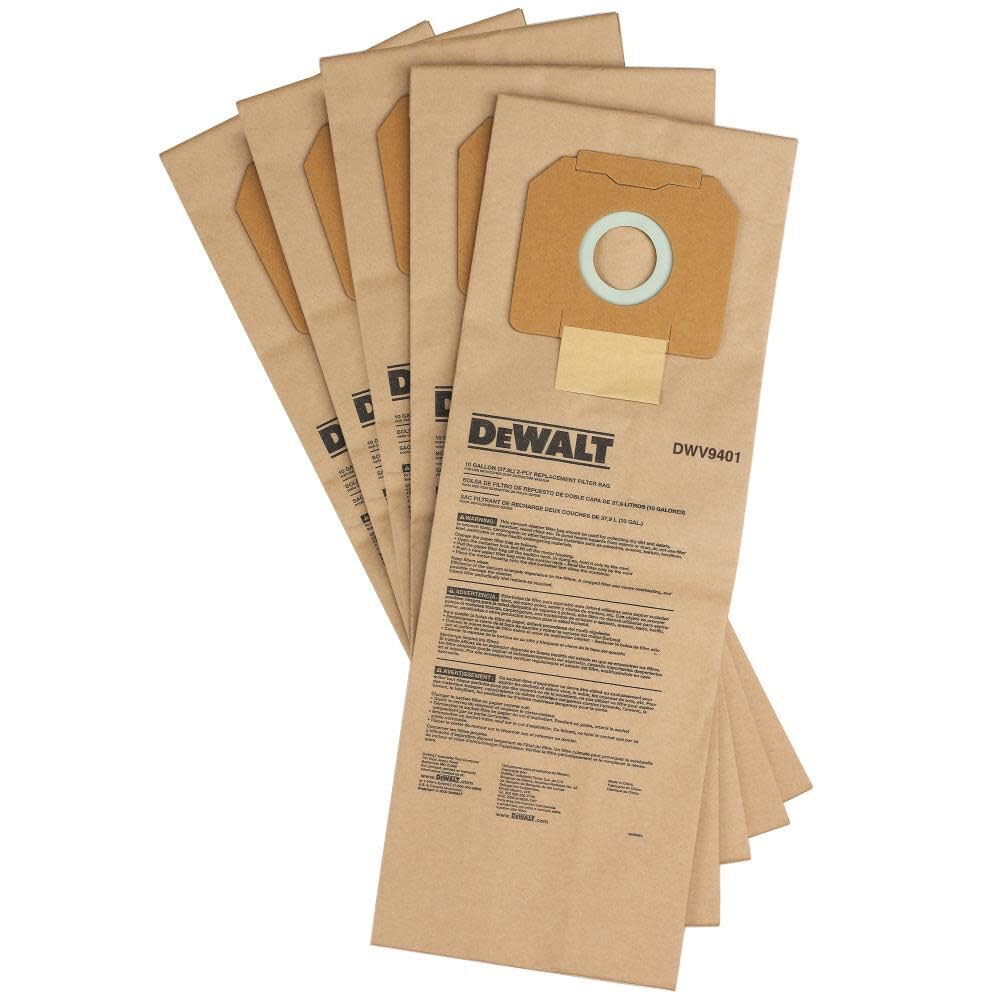 Foto 2 pulgar | Bolsa de Papel para Extractor de Polvo Dewalt Dwv012 5 Piezas - Venta Internacional