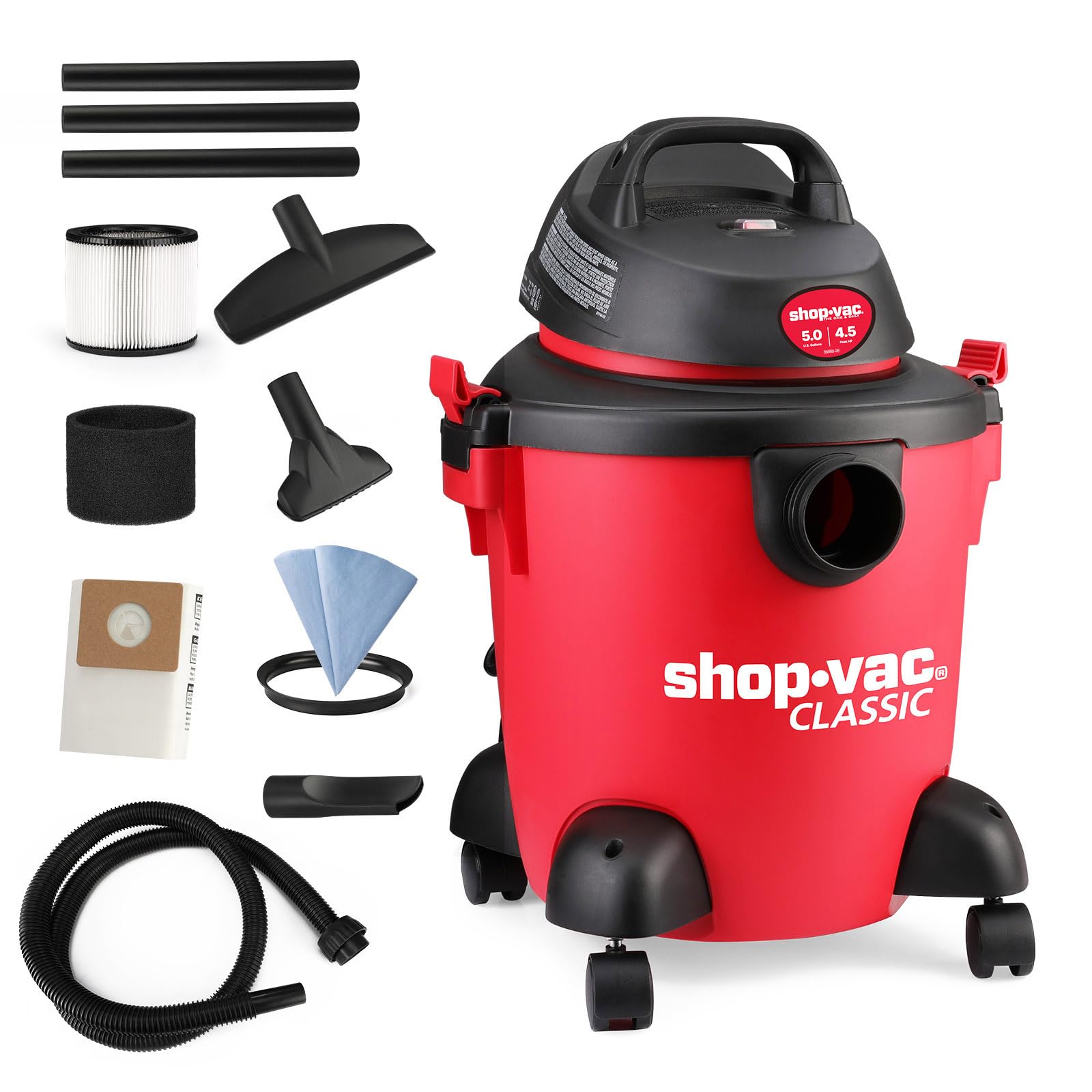 Foto 1 | Aspiradora para Productos Húmedos y Secos Shop-Vac 5 Galones 4.5 Peak HP 3 en 1 Capacidad 21 L - Venta Internacional