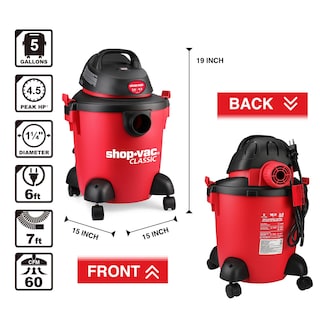 Foto 3 | Aspiradora para Productos Húmedos y Secos Shop-Vac 5 Galones 4.5 Peak HP 3 en 1 Capacidad 21 L - Venta Internacional