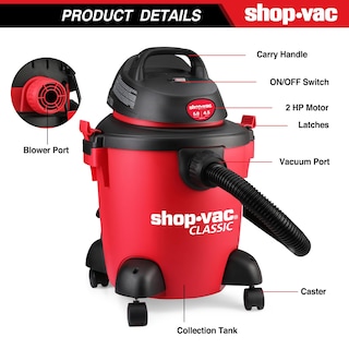 Foto 4 | Aspiradora para Productos Húmedos y Secos Shop-Vac 5 Galones 4.5 Peak HP 3 en 1 Capacidad 21 L - Venta Internacional