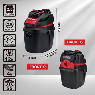 Foto 2 | Aspiradora Shop-vac 9,5 L 2.5 Peak Portátil y Compacta - Venta Internacional