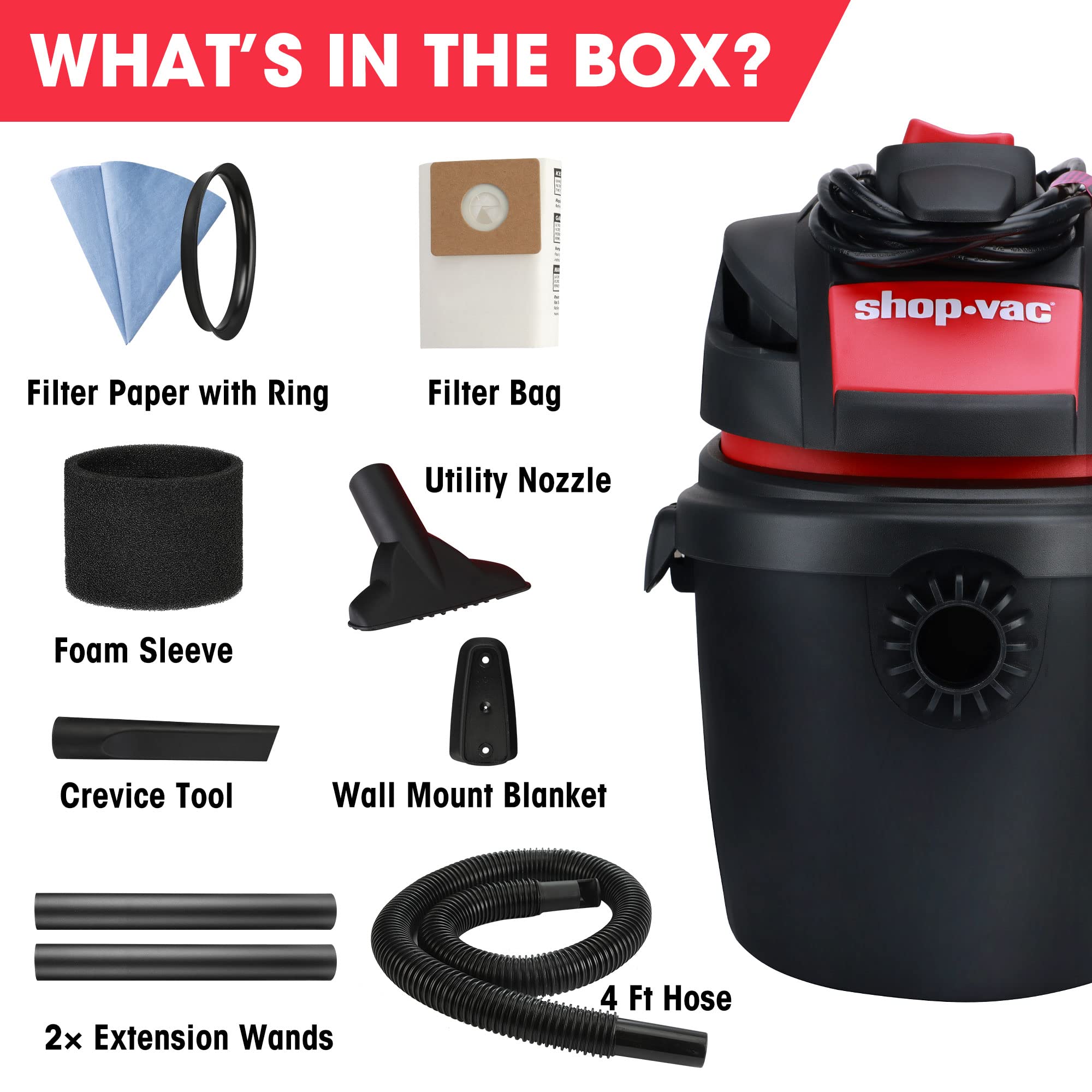 Foto 8 pulgar | Aspiradora Shop-vac 9,5 L 2.5 Peak Portátil y Compacta - Venta Internacional
