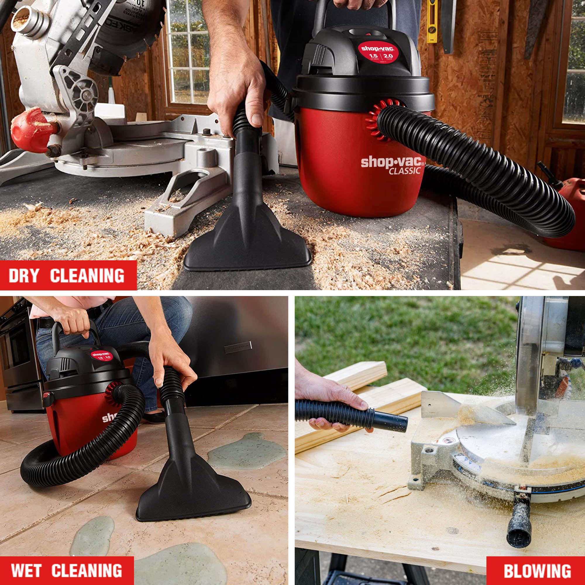 Foto 6 pulgar | Aspiradora para Secado Húmedo Shop-Vac 1.5 L 2.0 Hp con Accesorios - Venta Internacional