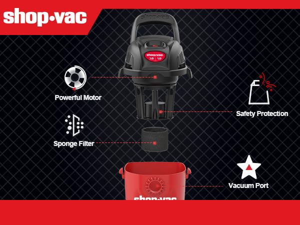 Foto 5 pulgar | Aspiradora para Productos Húmedos y Secos Shop-vac 2021000 3,8L 1HP - Venta Internacional