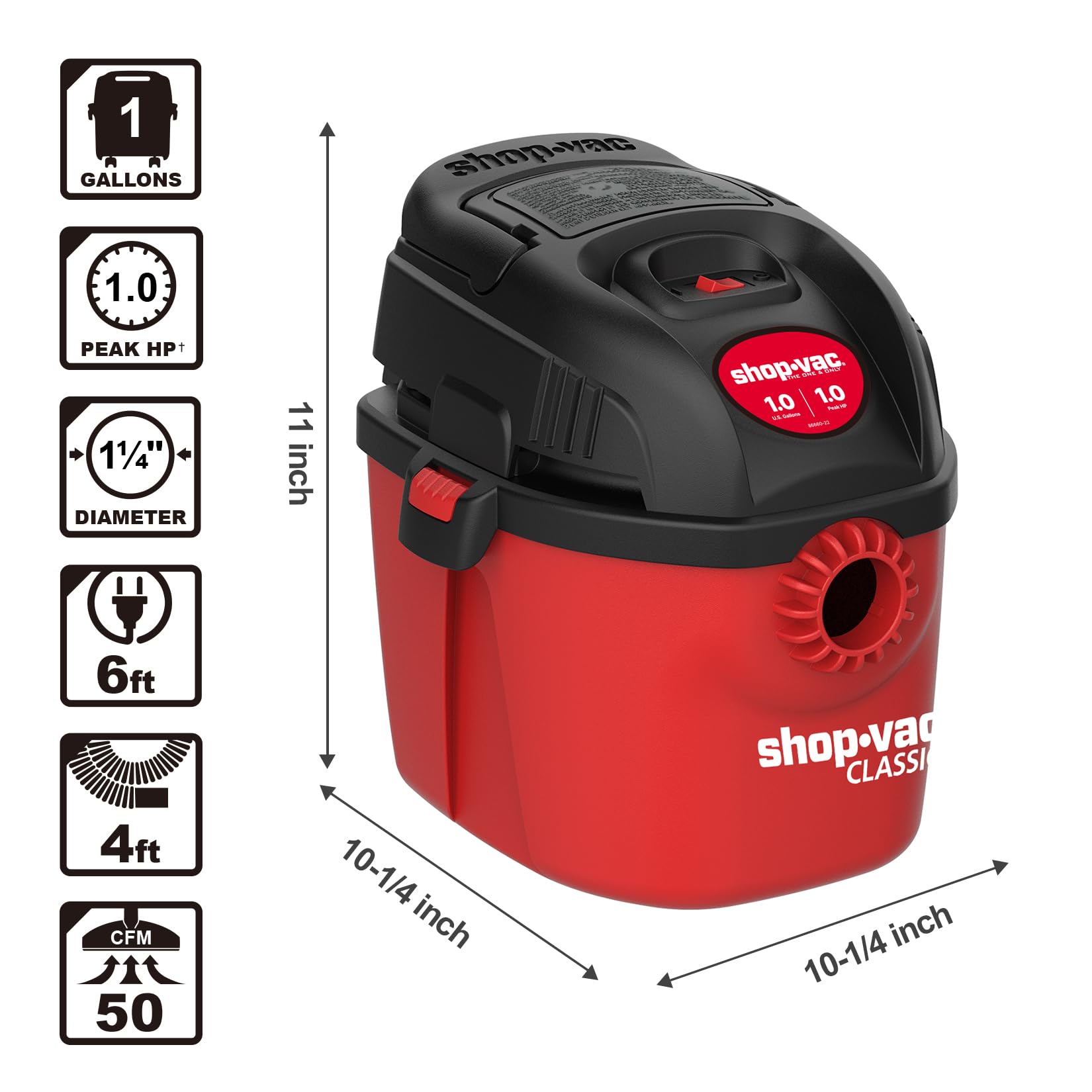 Foto 6 pulgar | Aspiradora para Productos Húmedos y Secos Shop-vac 2021000 3,8L 1HP - Venta Internacional