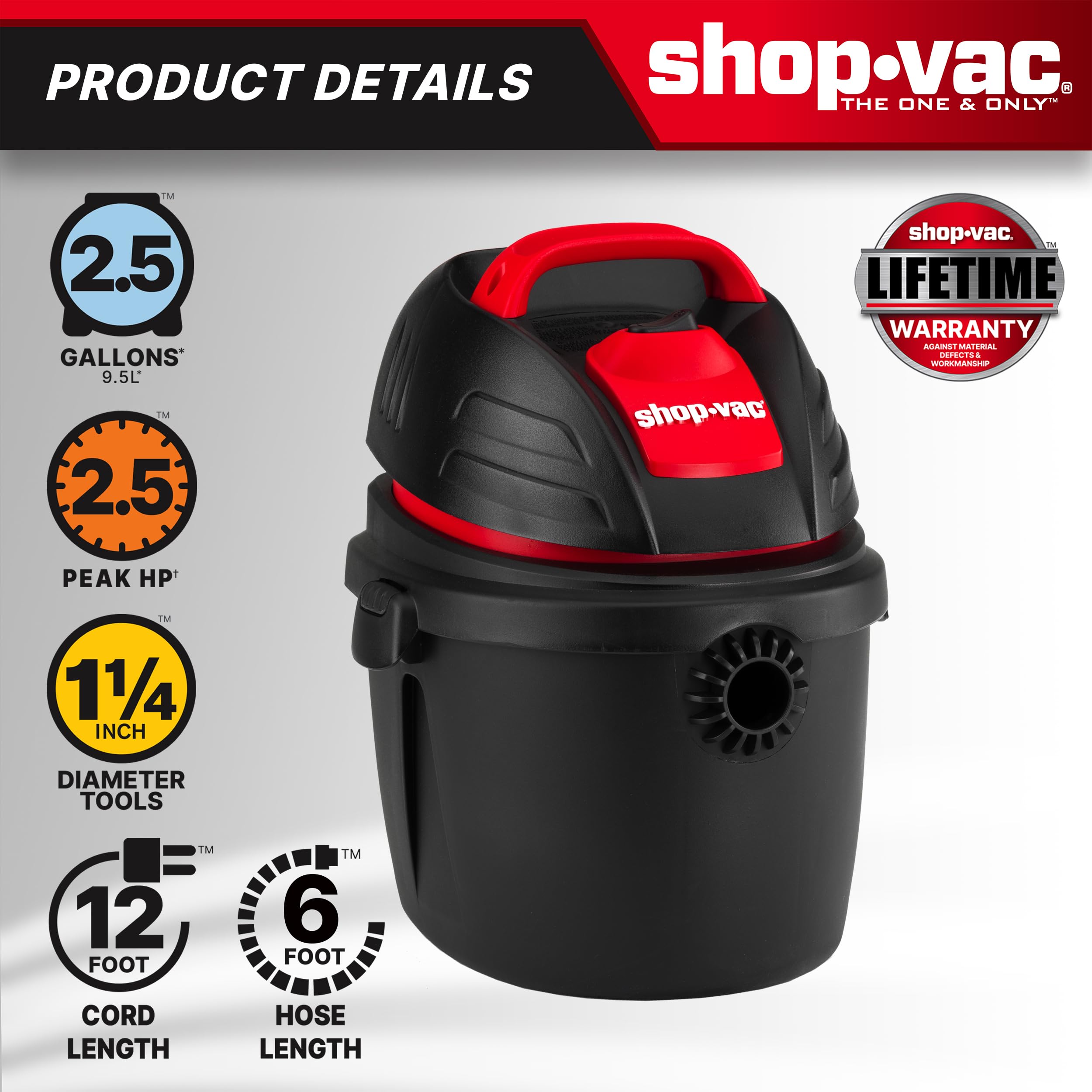 Foto 3 pulgar | Aspiradora Shop-vac 9303511 De 9,5 L con Manguera 1,25 cm x 1,2 m - Venta Internacional
