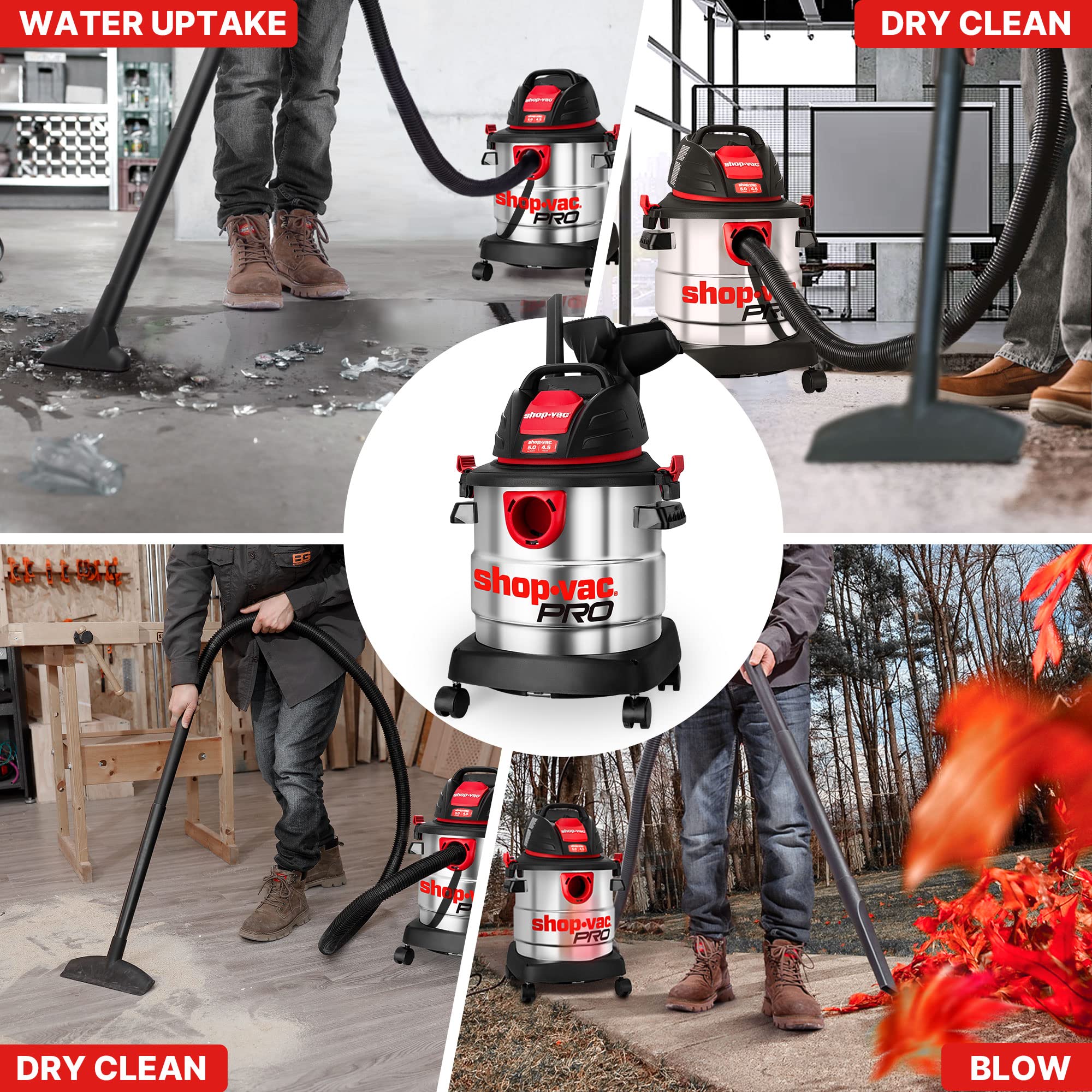 Foto 4 | Aspiradora Shop-vac 4.5 Peak Hp Acero Inoxidable - Venta Internacional