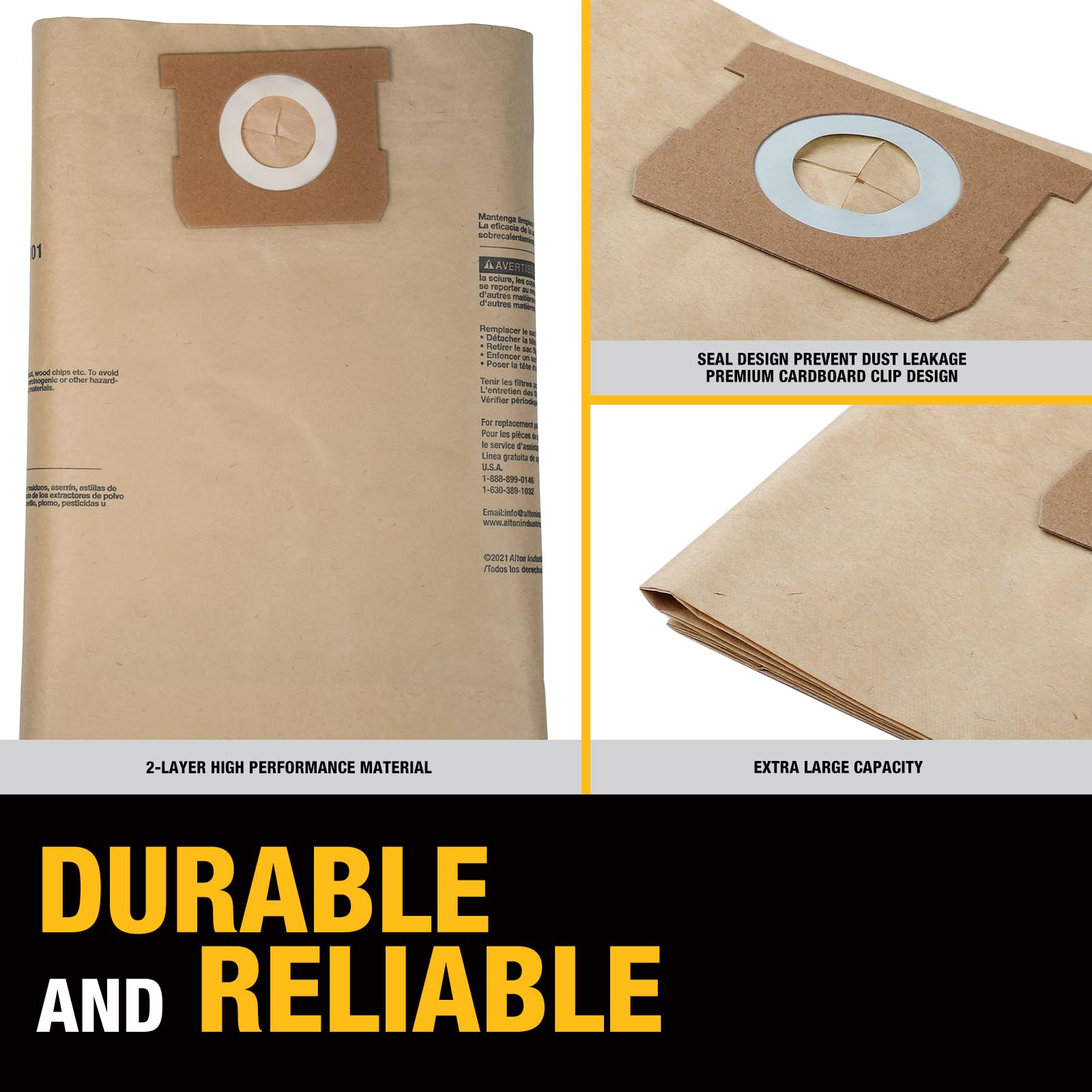Foto 5 pulgar | Bolsas Desechables Para Filtro De Polvo Dewalt Dxva19-4101, Paquete De 4 - Venta Internacional.