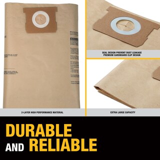 Foto 4 | Bolsas Desechables Para Filtro De Polvo Dewalt Dxva19-4101, Paquete De 4 - Venta Internacional.