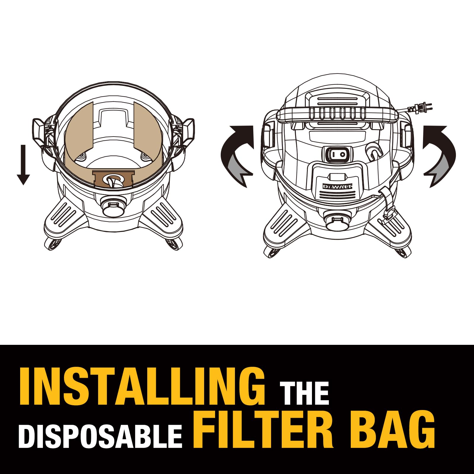 Foto 7 pulgar | Bolsas Desechables Para Filtro De Polvo Dewalt Dxva19-4101, Paquete De 4 - Venta Internacional.
