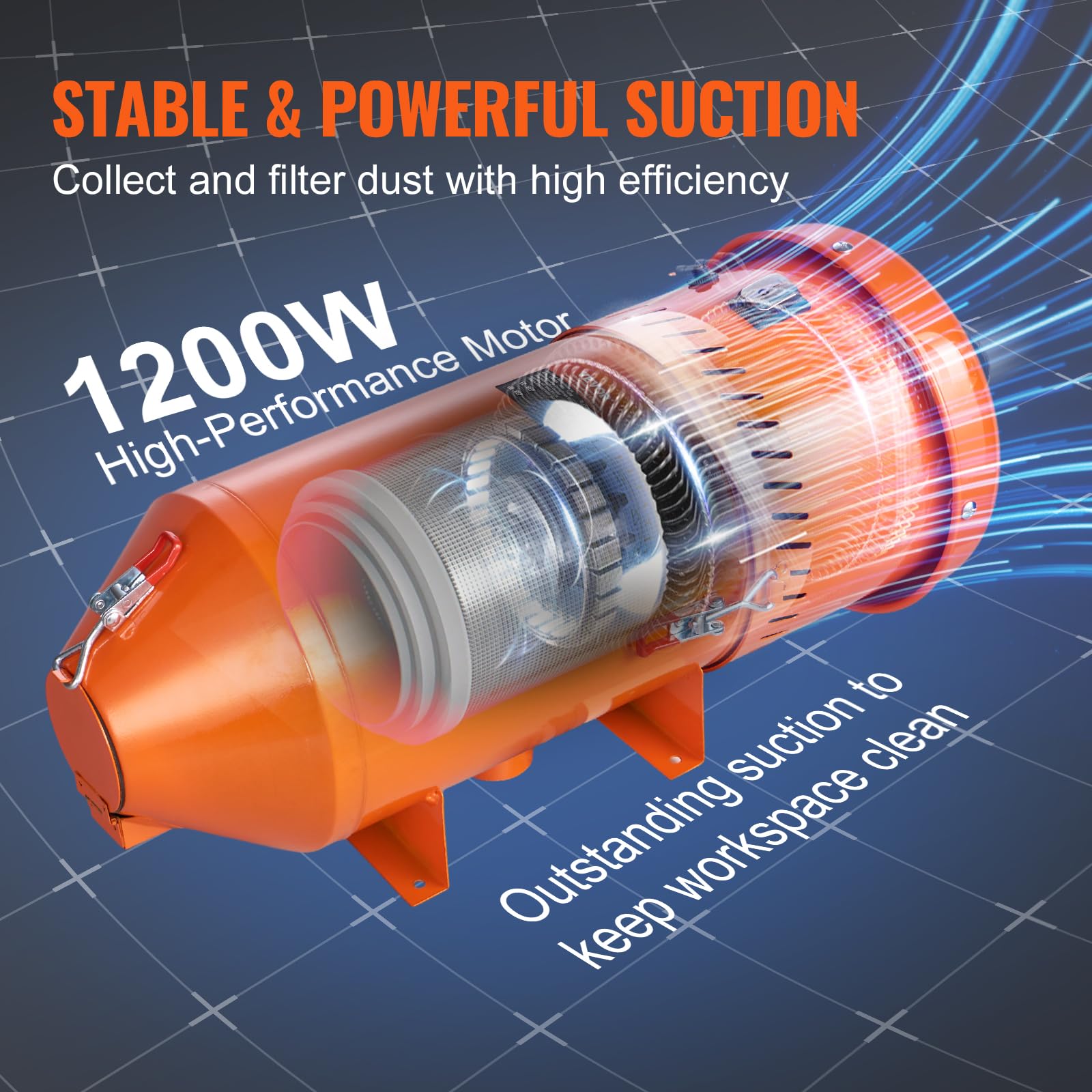 Foto 4 pulgar | Sistema De Recolección De Polvo Vevor 1.6 Hp Colector De Polvo 6.8l - Venta Internacional.