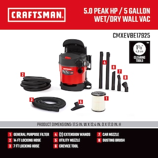 Foto 3 | Aspiradora En Seco Y Húmedo Craftsman Cmxevbe17925 18.9l 5.0 Peak Hp - Venta Internacional.