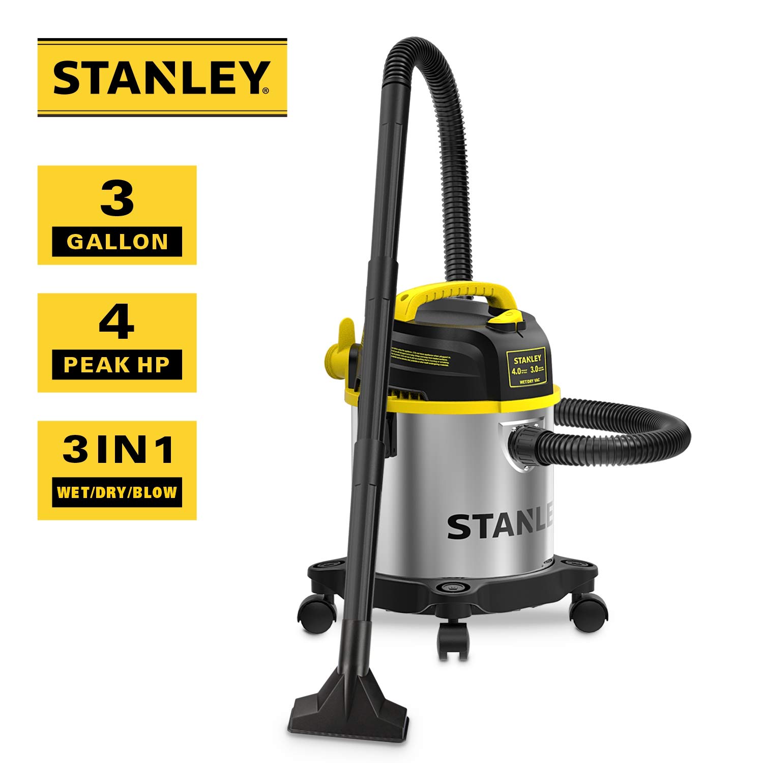 Foto 5 | Aspiradora Para Secado Húmedo Stanley Sl18136, 11l, 4 Picos, Motor Hp - Venta Internacional.