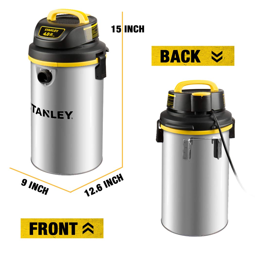 Foto 2 | Aspiradora Colgante Para Uso Húmedo Y Seco Stanley, 4.5 Galones, 4 Hp, Acero Inoxidable - Venta Internacional.