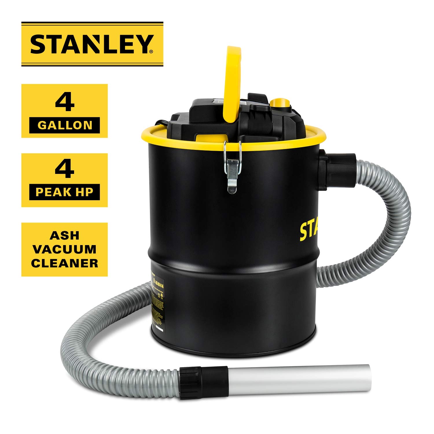 Foto 2 | Aspiradora De Cenizas Stanley Sl-18184, 4 Galones, 4 Hp, Negra Y Amarilla - Venta Internacional.