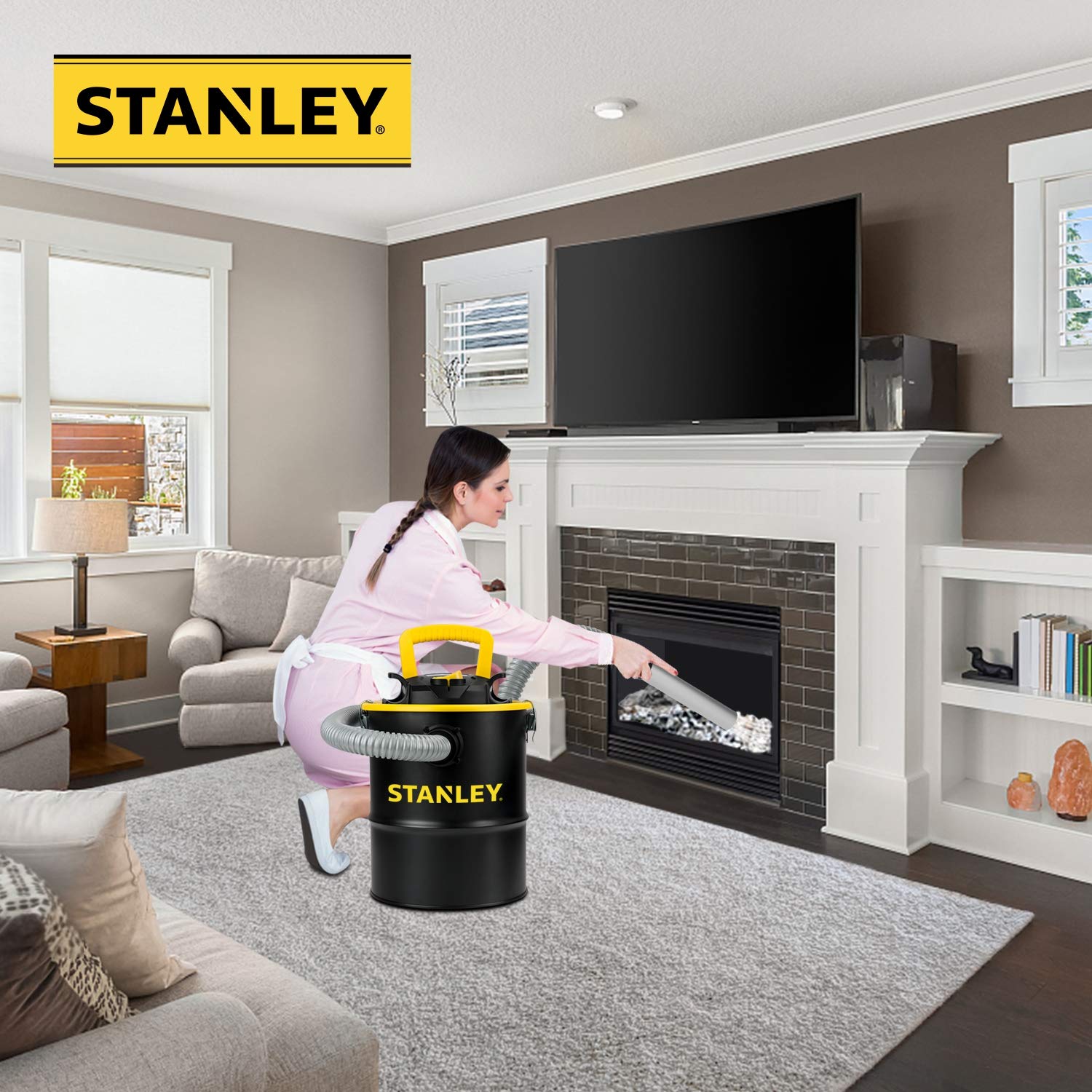 Foto 5 | Aspiradora De Cenizas Stanley Sl-18184, 4 Galones, 4 Hp, Negra Y Amarilla - Venta Internacional.