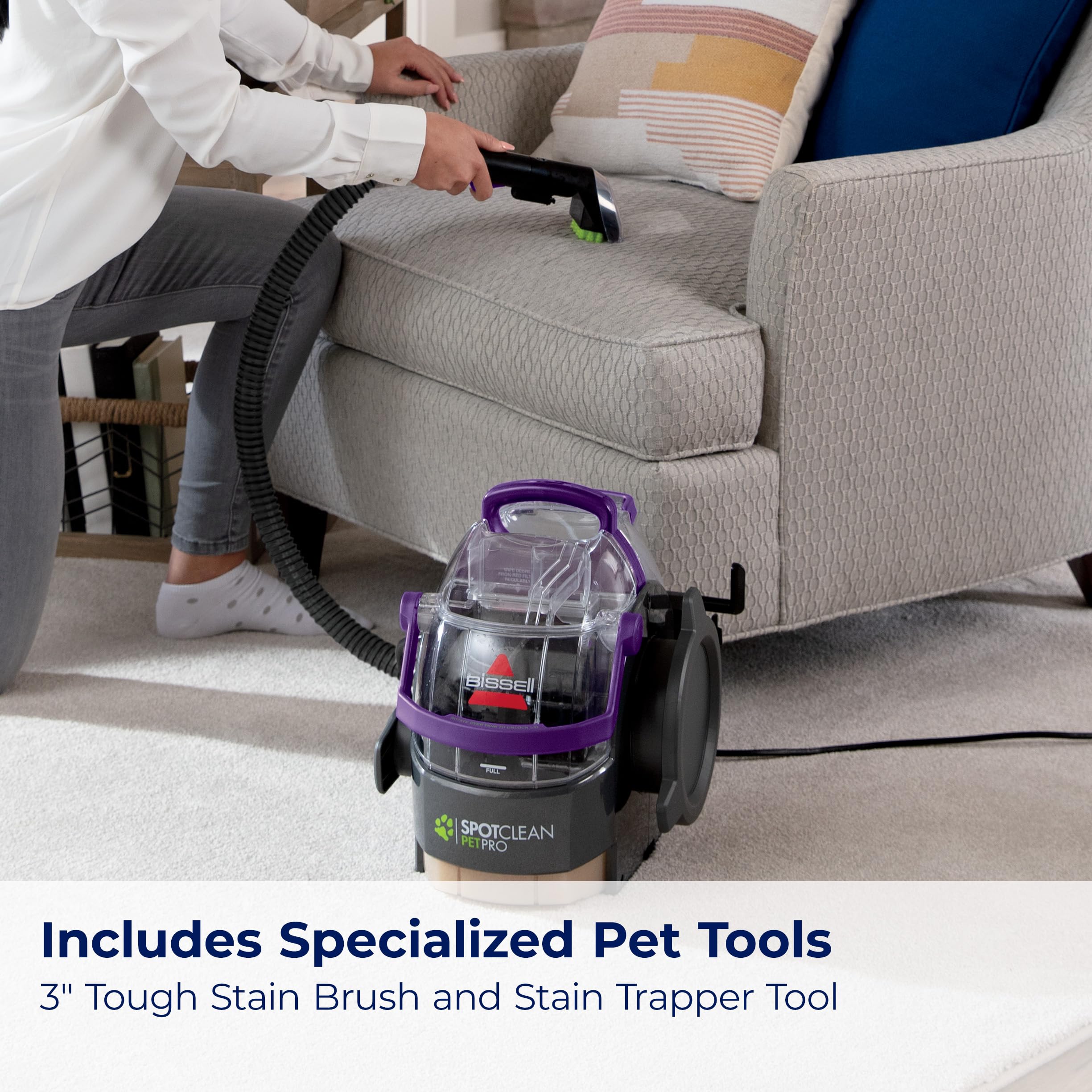 Foto 6 pulgar | Limpiador De Alfombras Bissell Spotclean Pet Pro 2458 Grapevine Purple - Venta Internacional.