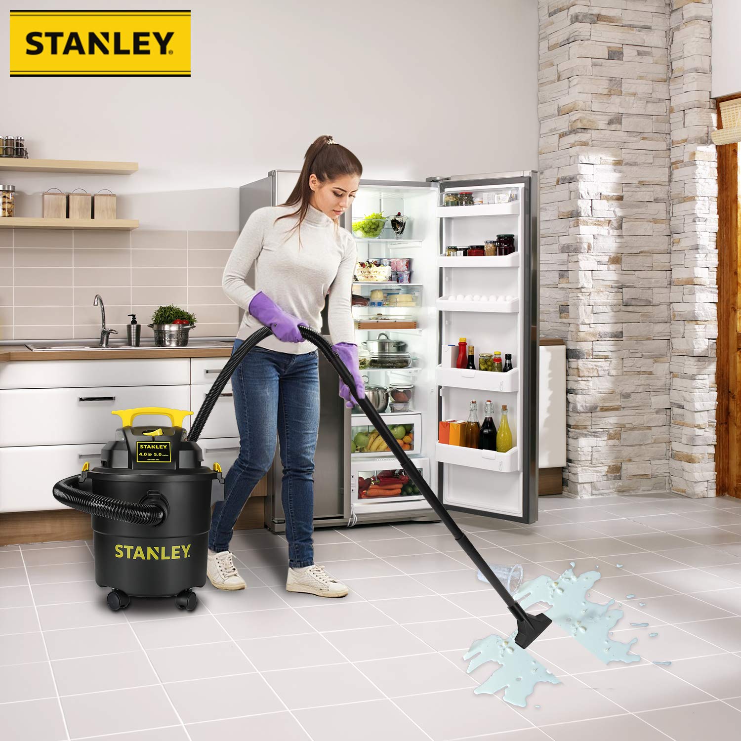 Foto 2 | Aspirador Húmedo Y Seco Stanley Sl18115p 18.9l 4hp Ac 4.0 Hp Negro - Venta Internacional.