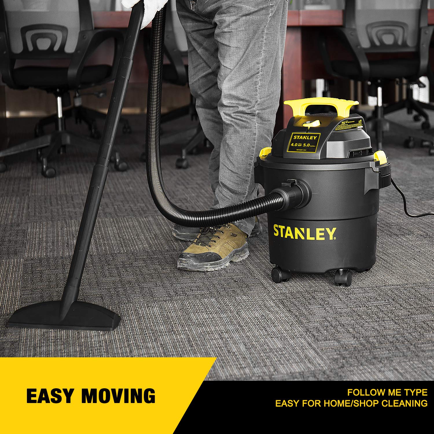 Foto 7 | Aspirador Húmedo Y Seco Stanley Sl18115p 18.9l 4hp Ac 4.0 Hp Negro - Venta Internacional.