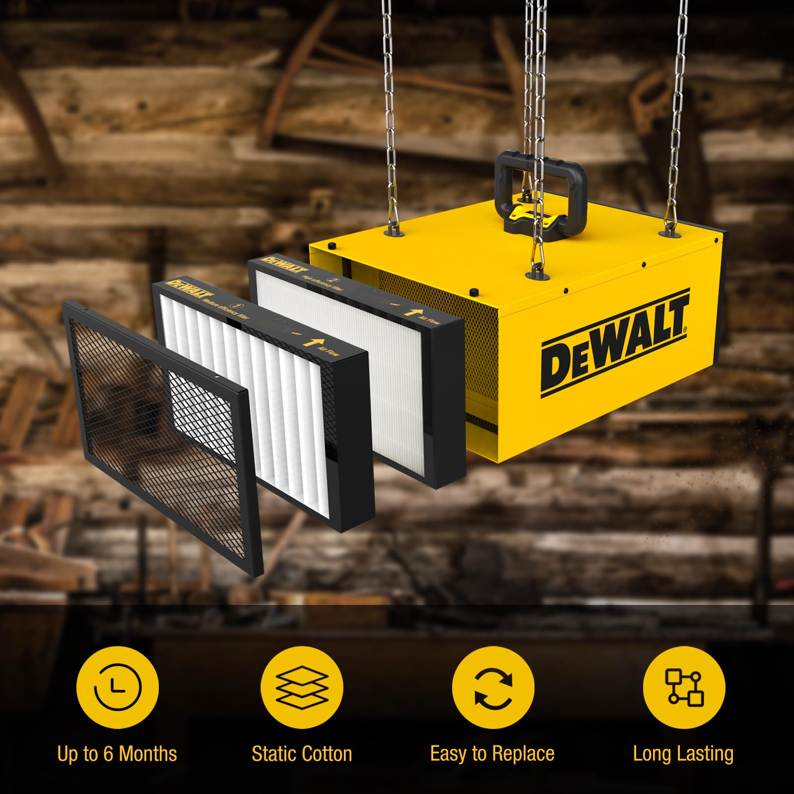 Foto 7 pulgar | Filtro De Repuesto Para Sistema De Filtración De Aire Dewalt Dxvc3902 - Venta Internacional.