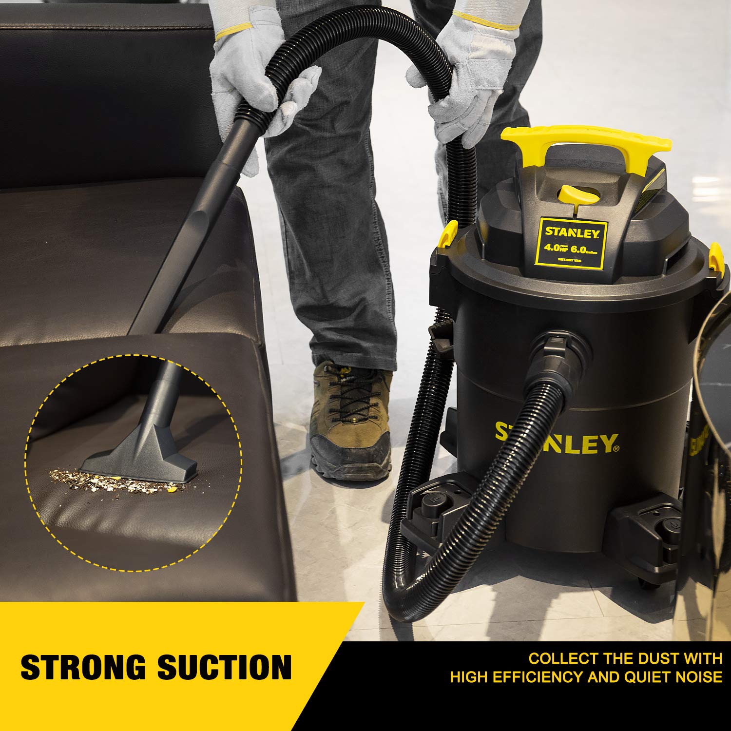 Foto 7 pulgar | Aspiradora Para Productos Húmedos Y Secos Stanley Sl18116p 22l/4hp, 6 Galones, 300 H - Venta Internacional.