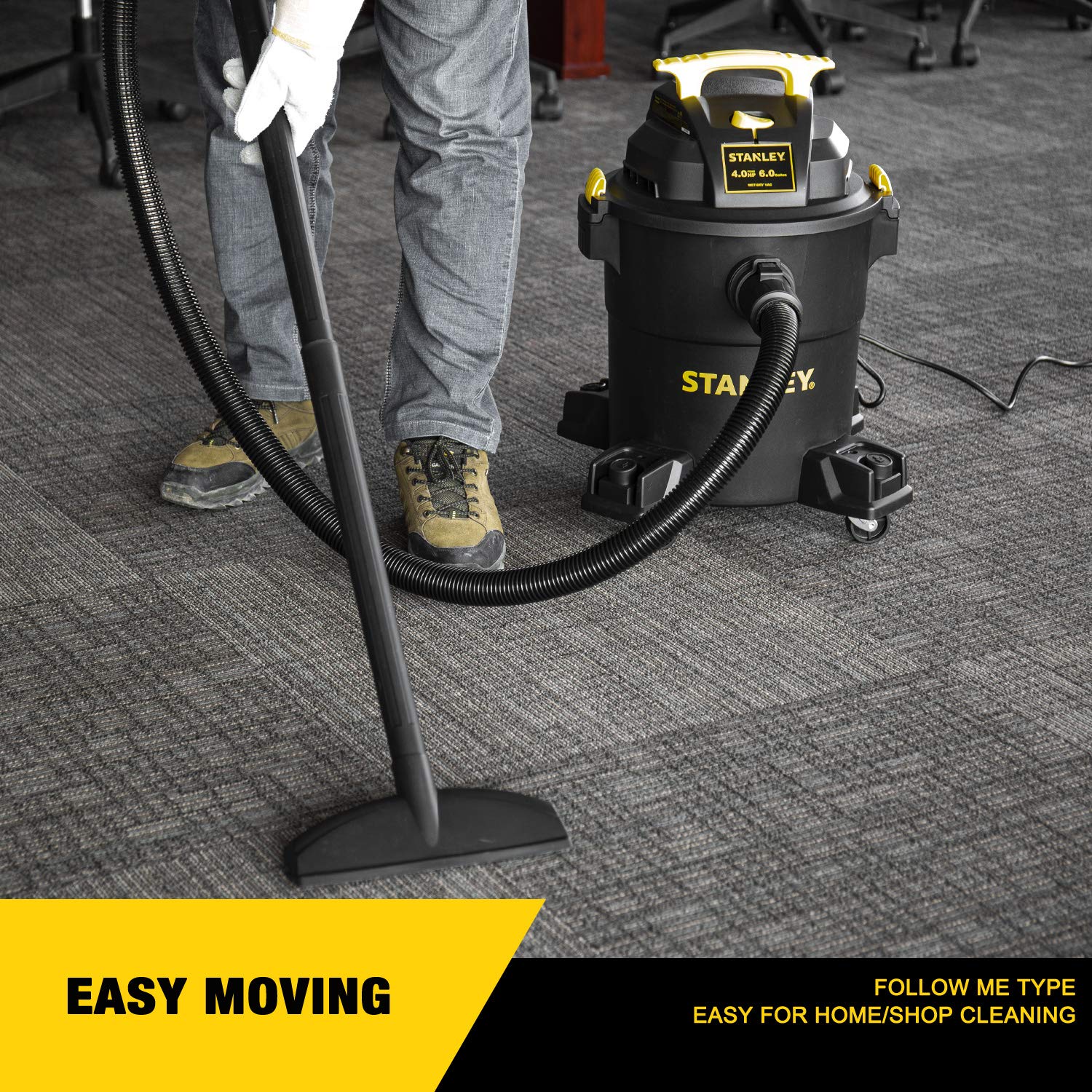 Foto 8 pulgar | Aspiradora Para Productos Húmedos Y Secos Stanley Sl18116p 22l/4hp, 6 Galones, 300 H - Venta Internacional.