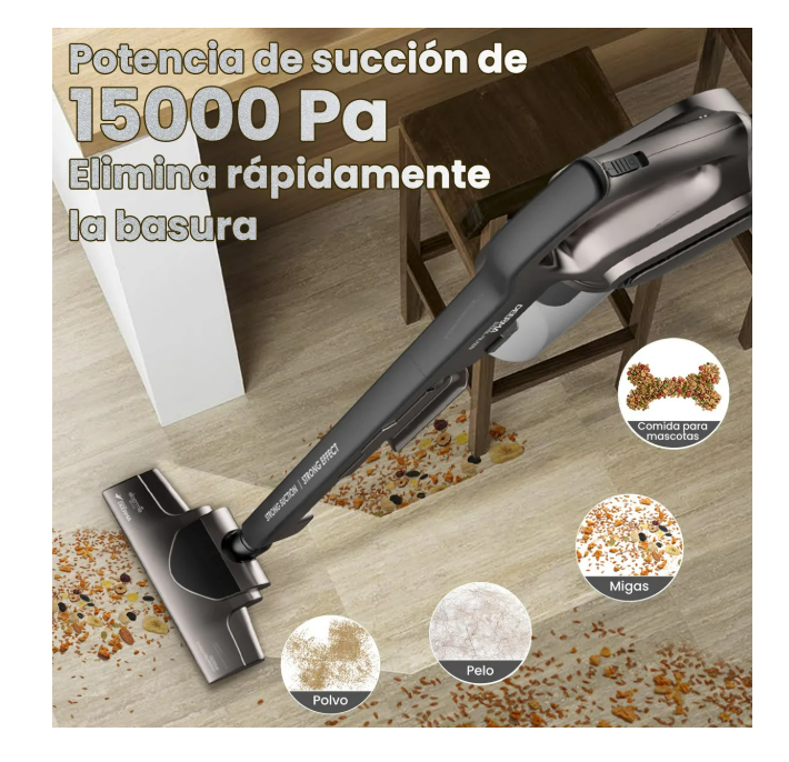Foto 2 | Deerma Dx700s Aspiradora De Mano 3 En 1 15kpa 800ml Negro
