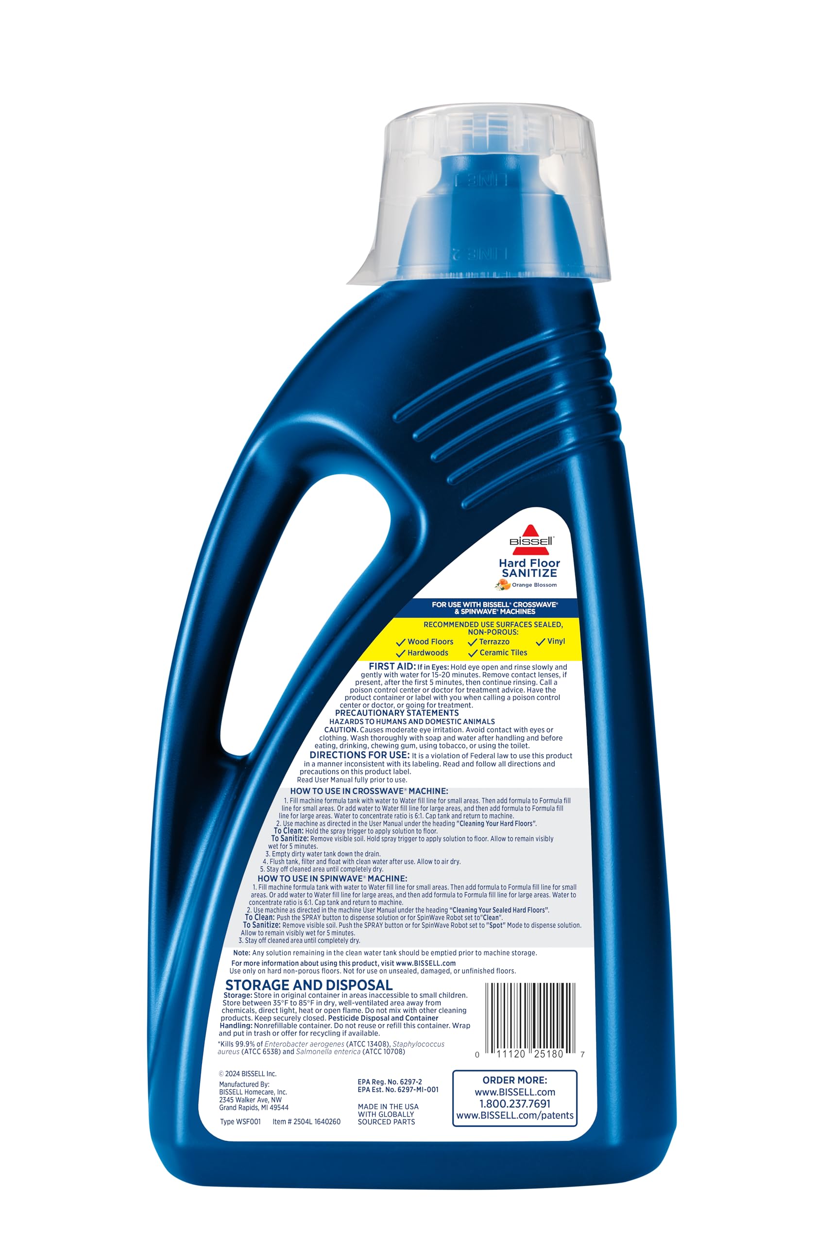 Foto 3 pulgar | Sanitize Sanitize Formula Bissell 2.36l Para Crosswave 2504l - Venta Internacional.