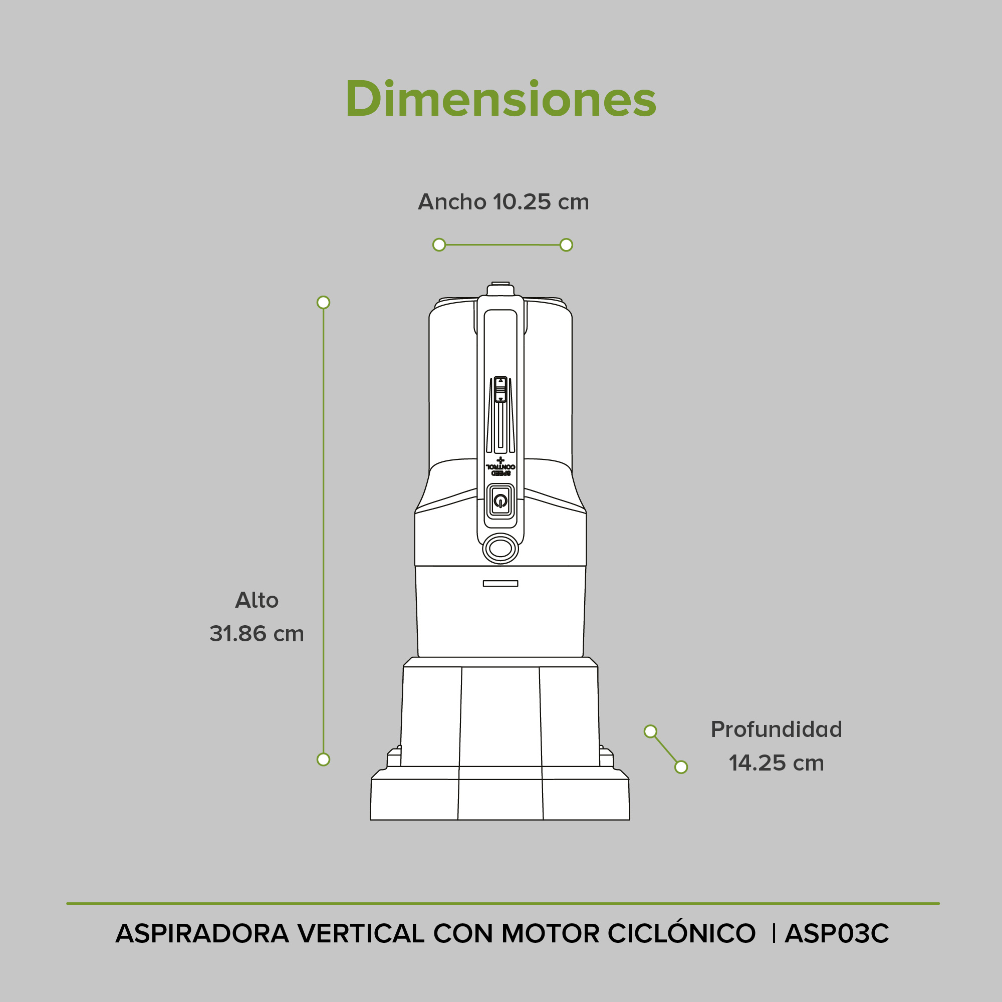 Foto 8 pulgar | Aspiradora Vertical Motor Ciclónico Y Cable Avera Asp03c - Color Negro