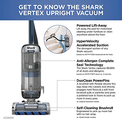 Foto 5 pulgar | Venta Internacional - Aspiradora Vertical Shark Az2000 Vertex Duoclean Powerfins