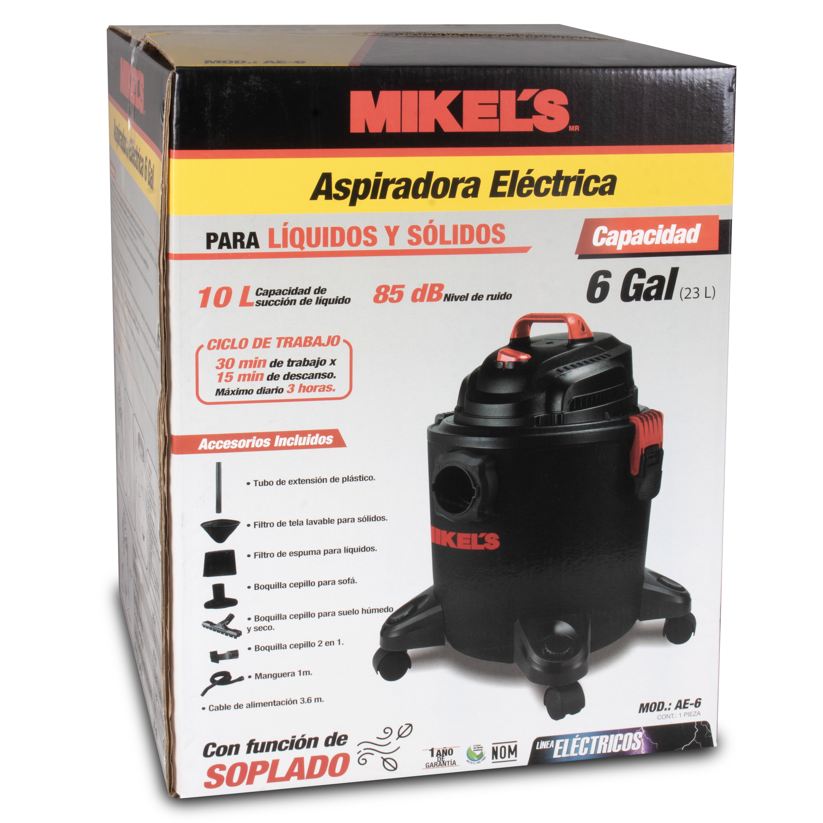 Foto 5 | Aspiradora Eléctrica Mikels AE-6 de 1200 w