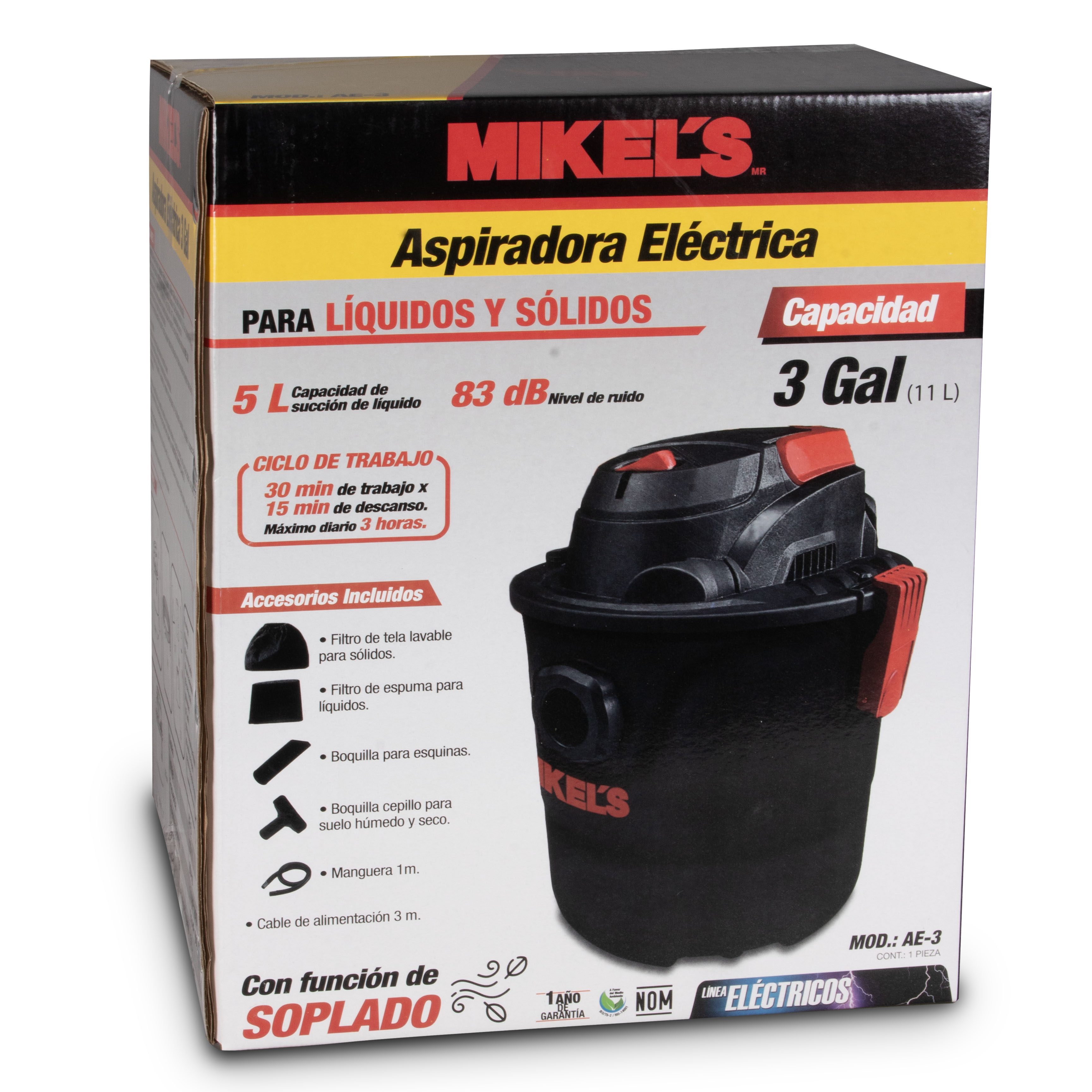 Foto 5 pulgar | Aspiradora Eléctrica Mikels AE-3 de 800 w