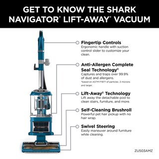 Foto 7 | Aspirador Shark Zu503amz Navigator Lift-away, Color Verde Azulado - Venta Internacional.