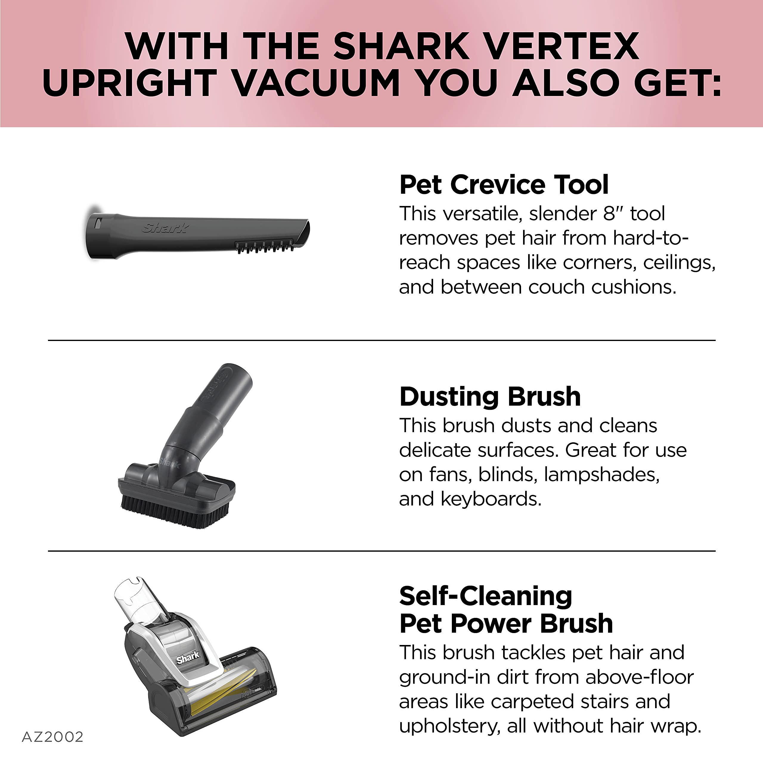 Foto 8 pulgar | Aspirador Shark Az2002 Vertex Powered, Elevable Y Vertical - Venta Internacional.